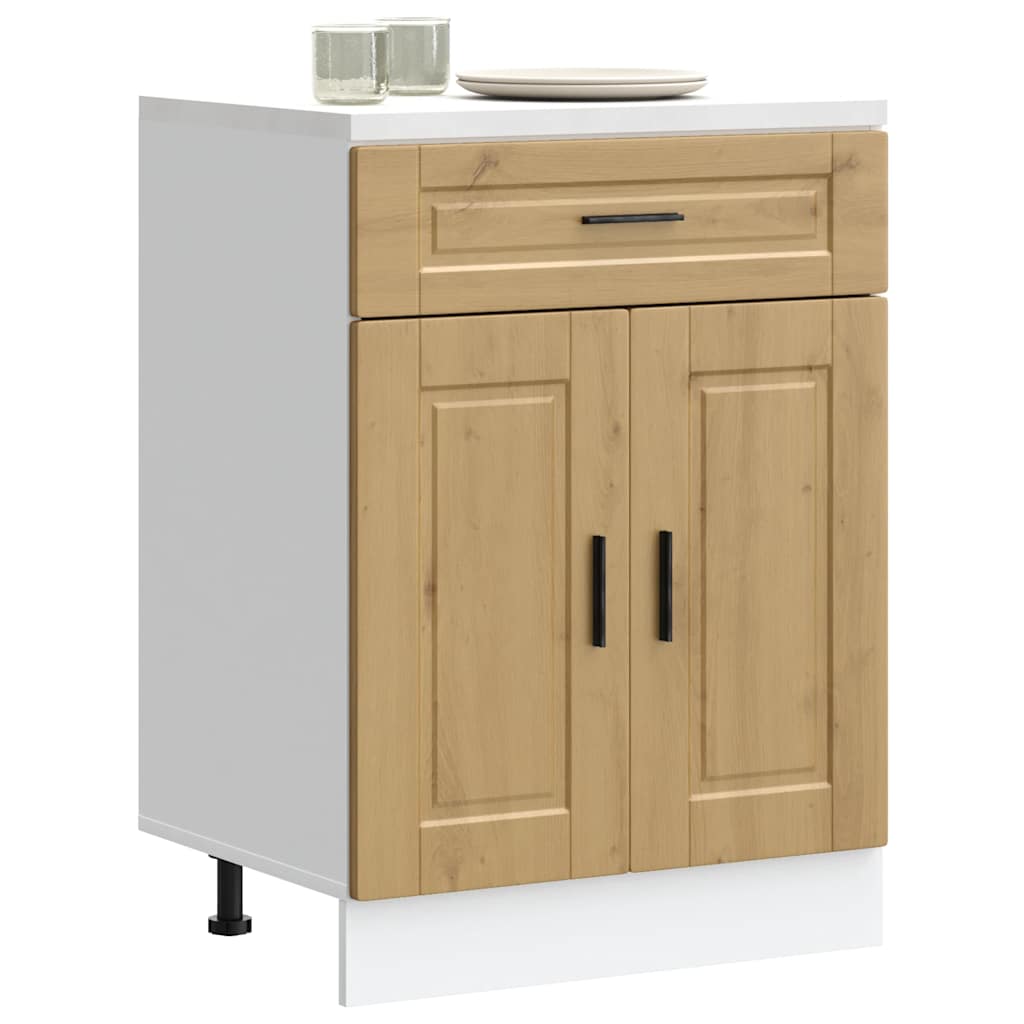 Kitchen Base Cabinet Porto Artisan Oak Engineered Wood