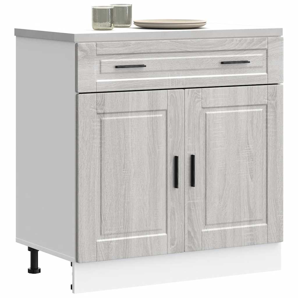 Kitchen Base Cabinet Porto Grey Sonoma Engineered Wood