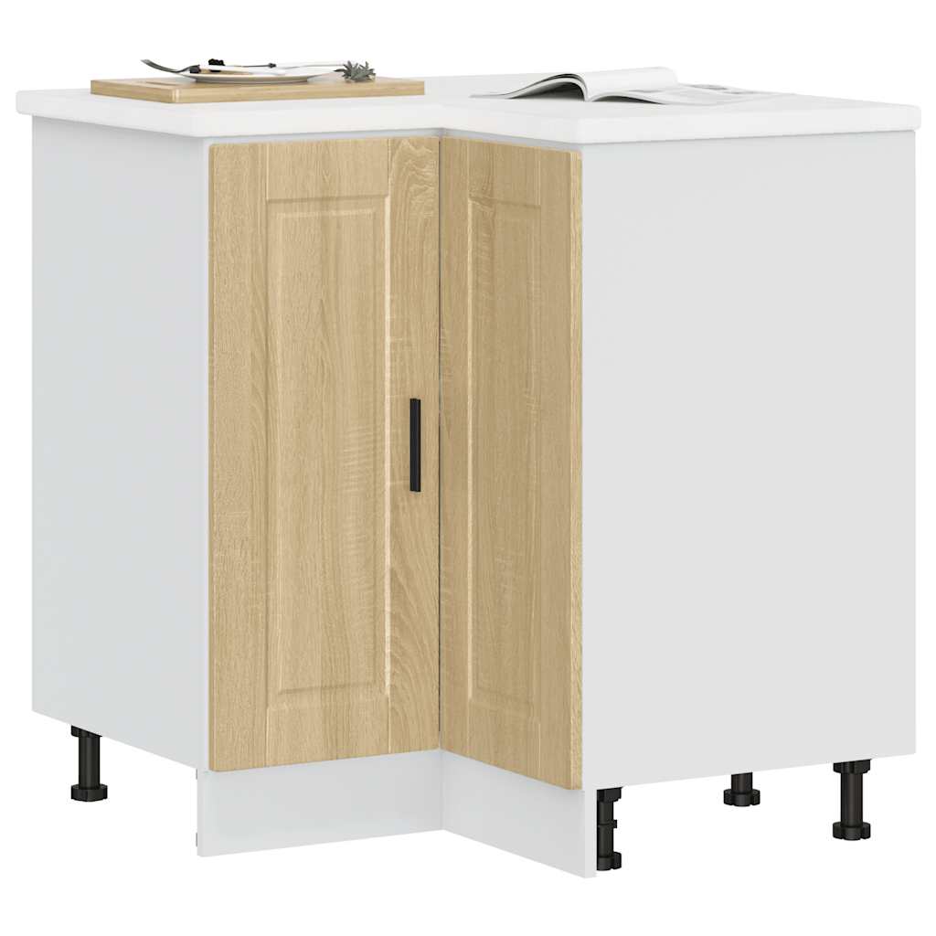 Kitchen Corner Base Cabinet Porto Sonoma Oak Engineered Wood