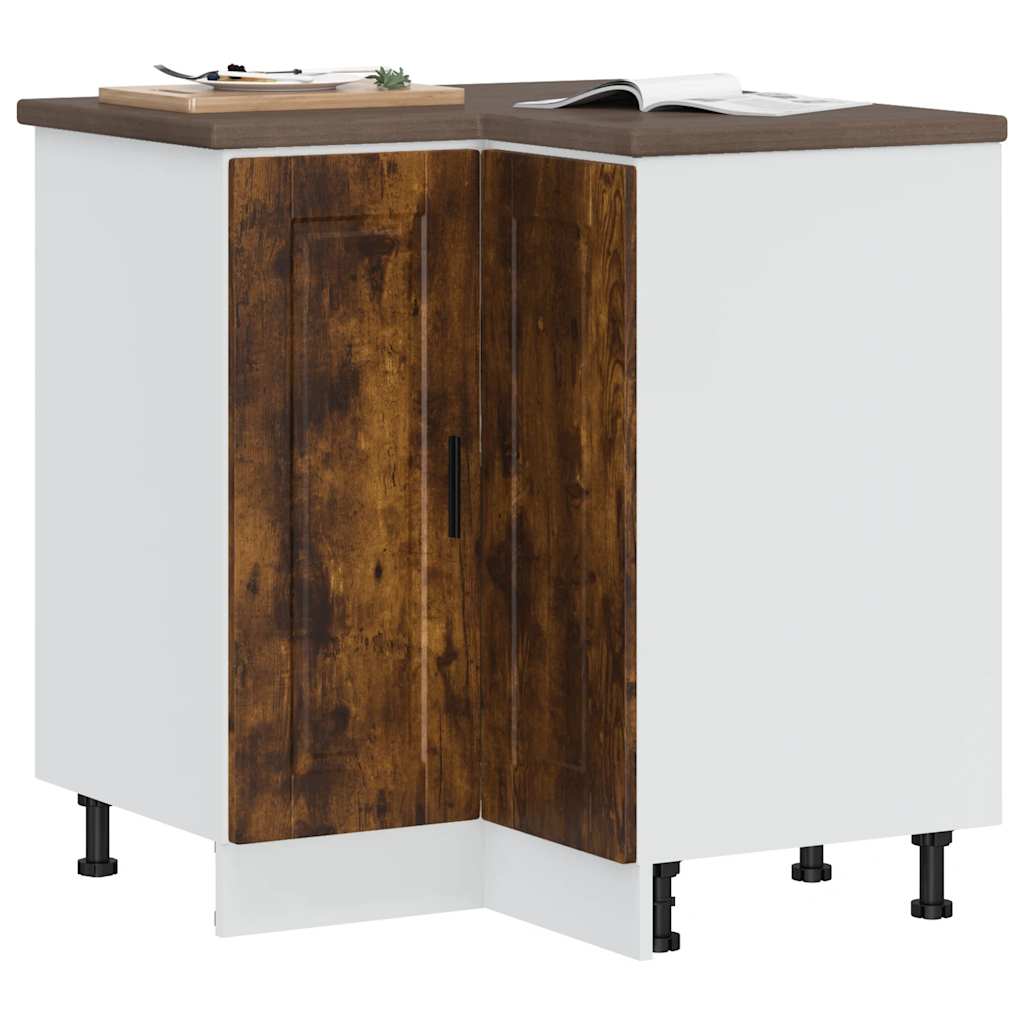 Kitchen Corner Base Cabinet Porto Smoked Oak Engineered Wood