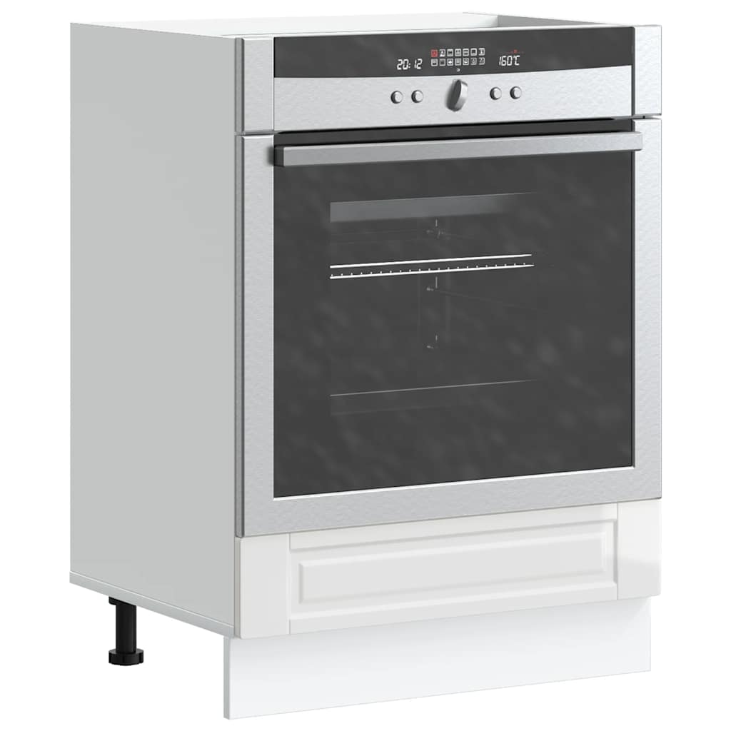 Oven Cabinet Porto High Gloss White Engineered Wood