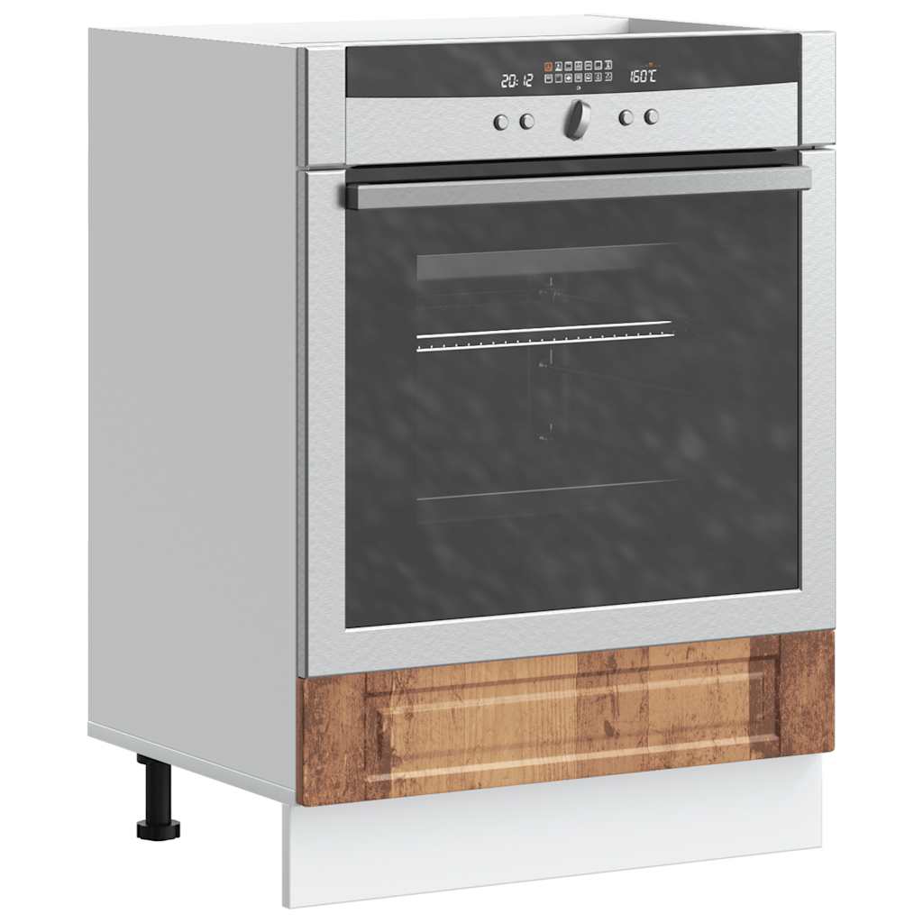 Oven Cabinet Porto Old Wood Engineered Wood