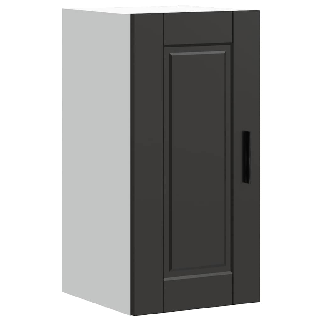 Kitchen Wall Cabinet Porto Black Engineered Wood
