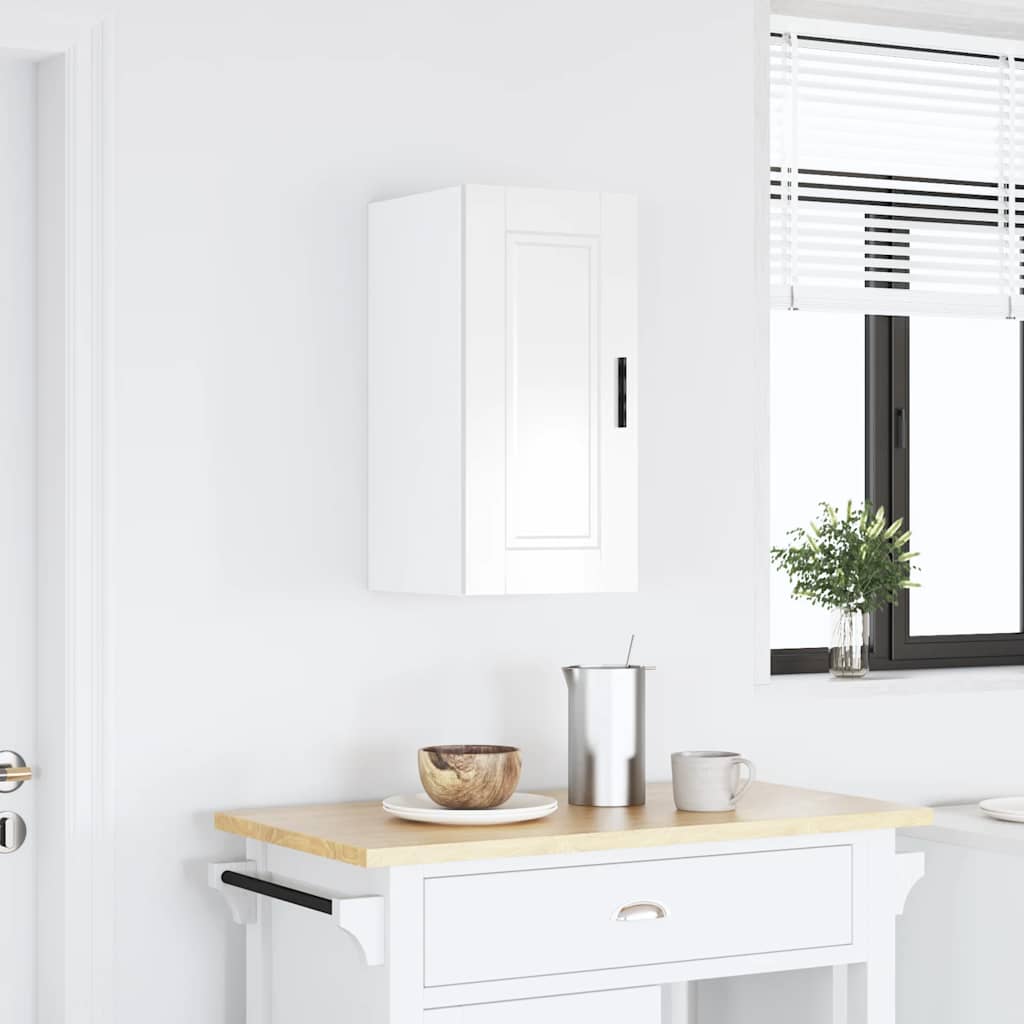 Kitchen Wall Cabinet Porto High Gloss White Engineered Wood