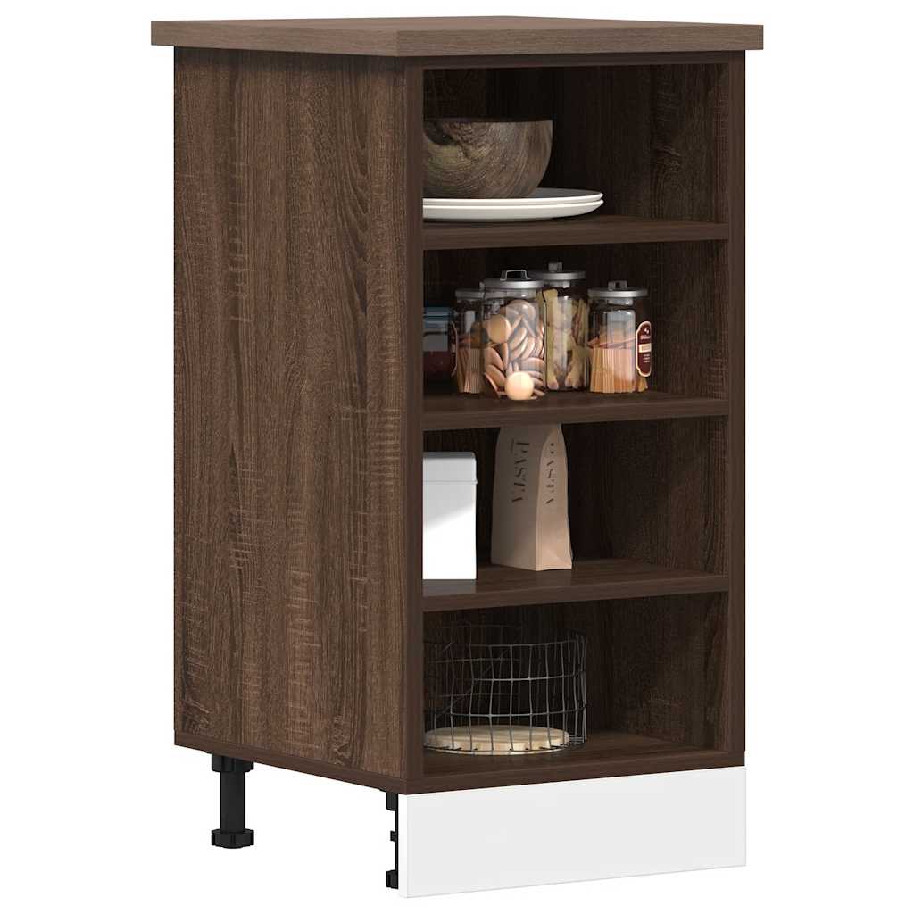 Bottom Cabinet Riga Brown Oak 40x44.5x81.5 cm Engineered Wood