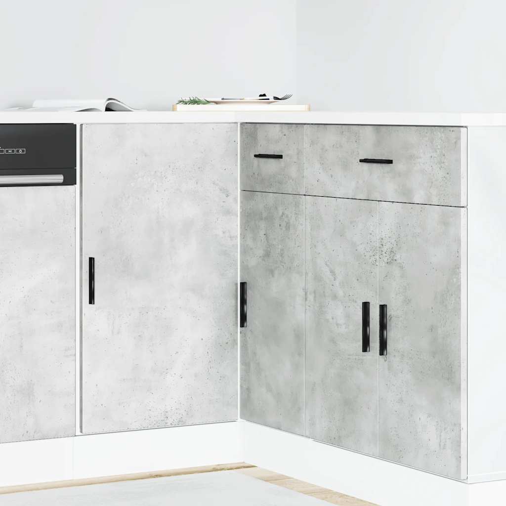 Sink Base Cabinet Lyon Concrete Grey Engineered Wood