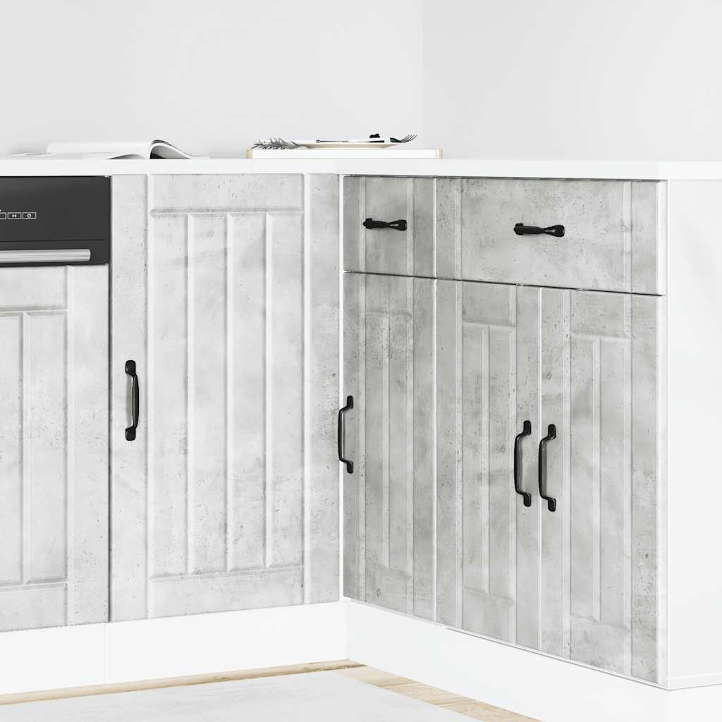 Sink Base Cabinet Lucca Concrete Grey Engineered Wood