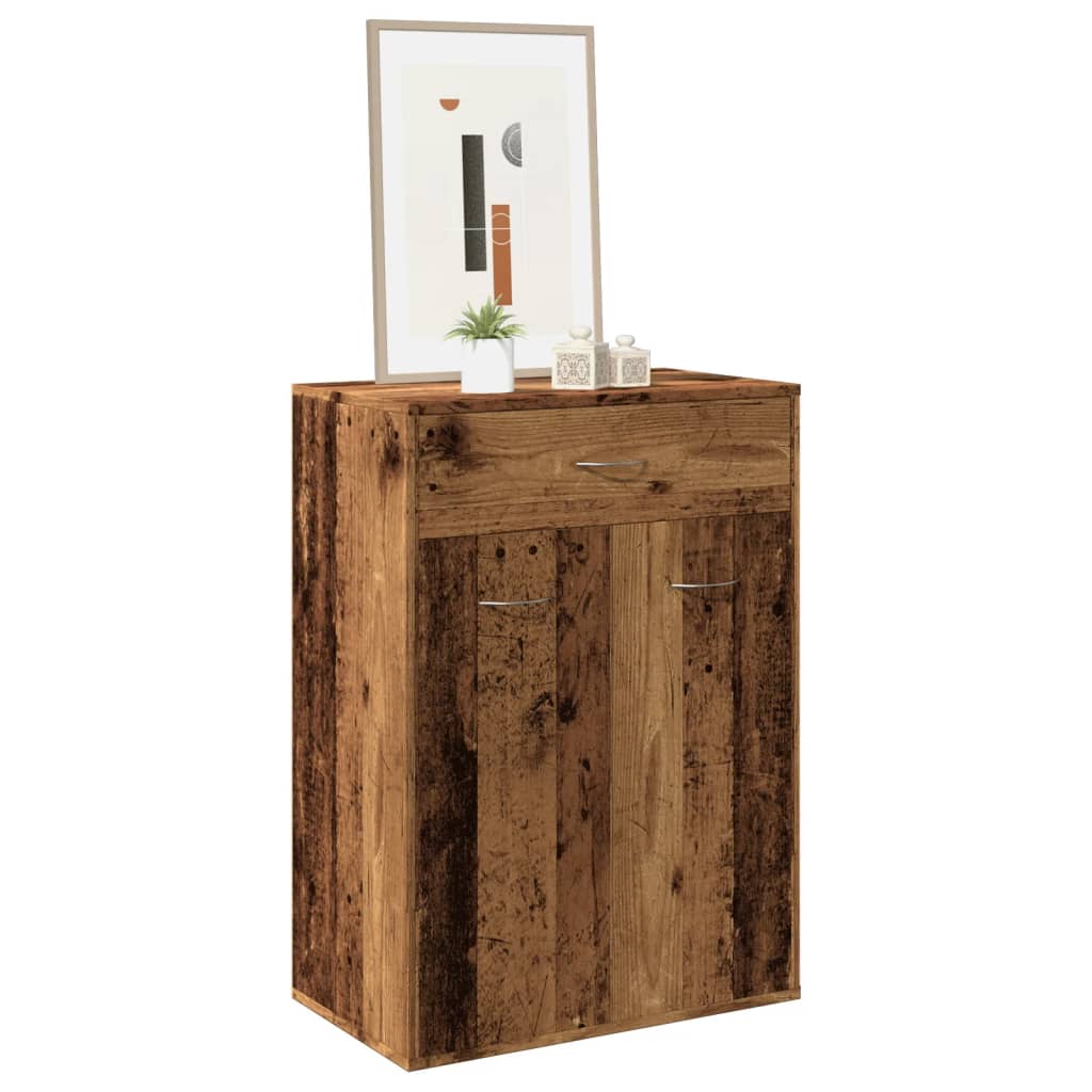 Narrow Shoe Cabinet Old Wood