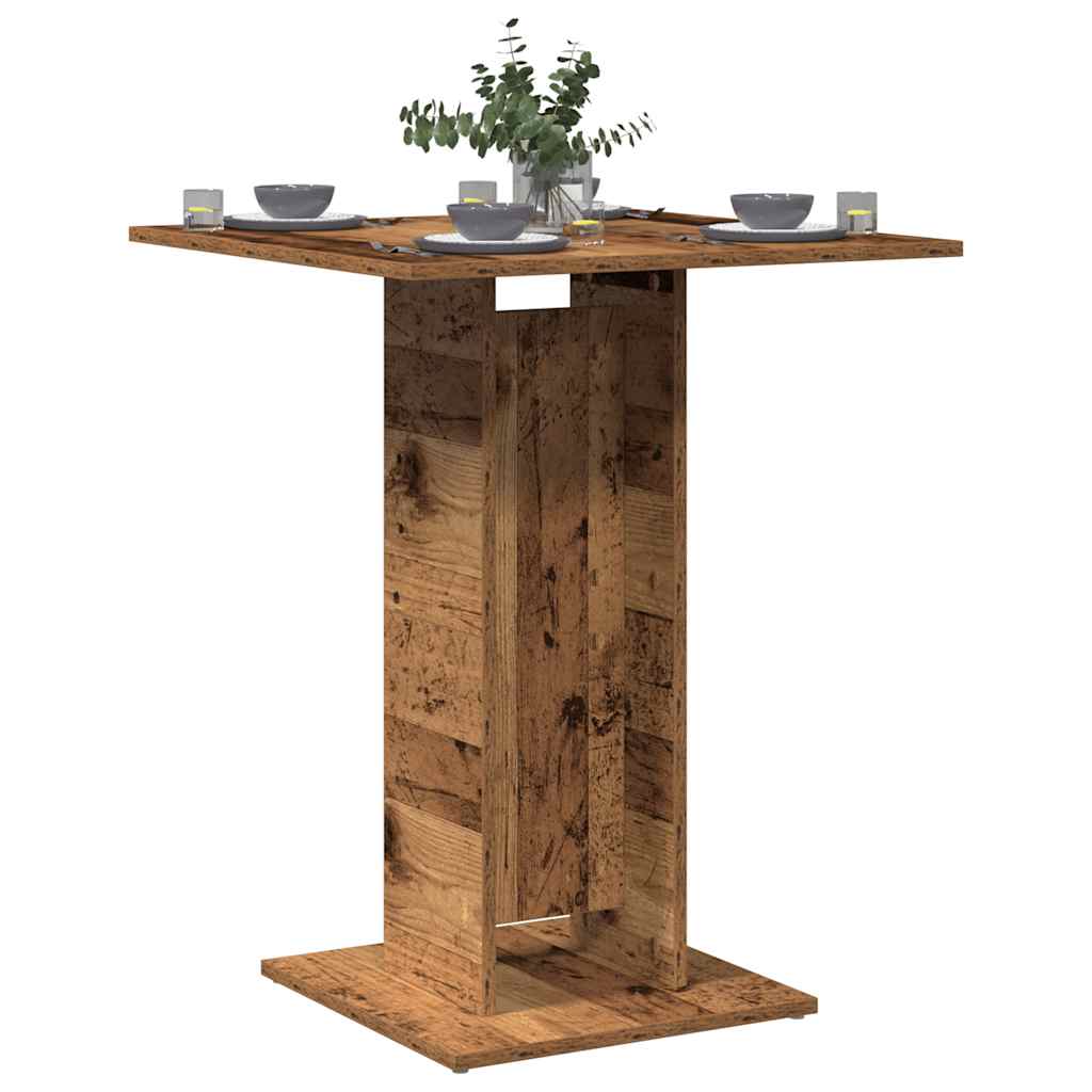 ELRBRO Bistro Table 60x60x75 cm Wooden - Old Wood