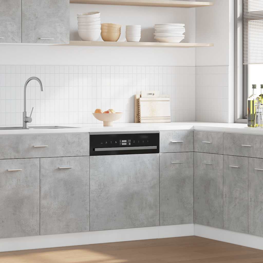 Dishwasher Panel Lyon Concrete Grey 45x3x67 cm