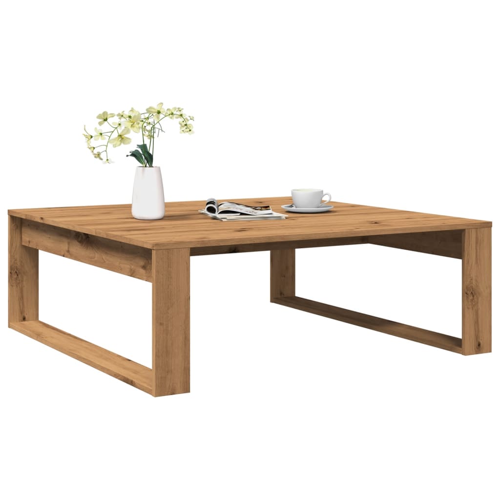 Coffee Table Artisan Oak 100x100x35 cm Engineered Wood