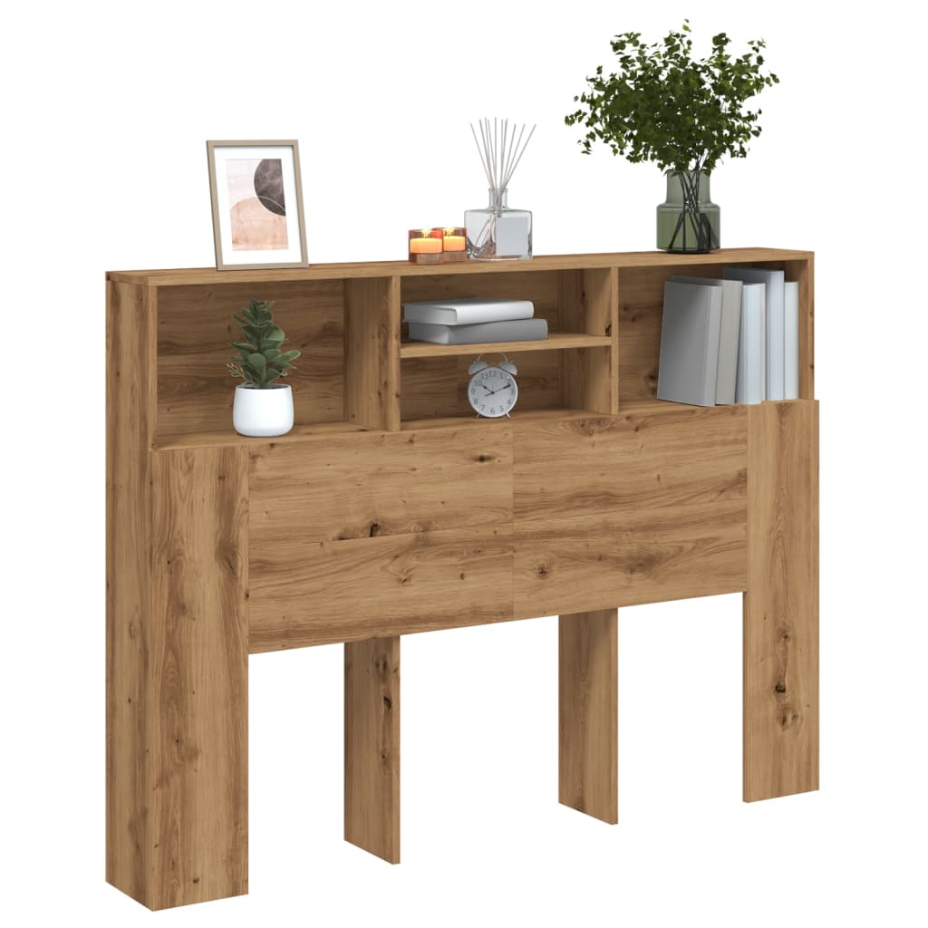 Headboard Cabinet Artisan Oak 140x19x103.5 cm