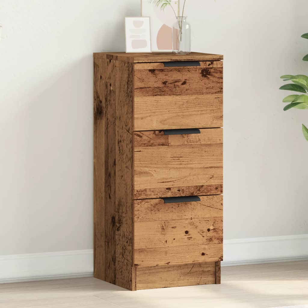 Sideboard Old Wood 30x30x70 cm Engineered Wood