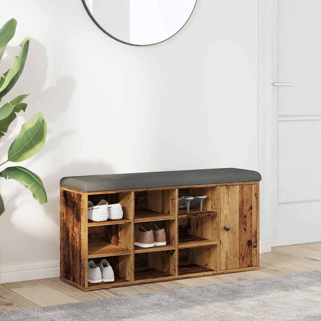 MONARCH Medium Shoe Bench Old Wood