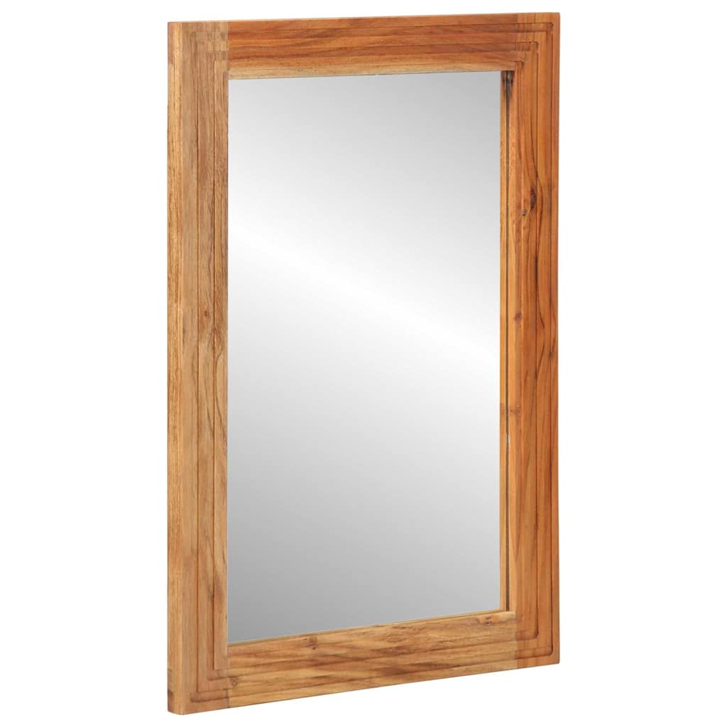 Bathroom Mirror 50x70x3 cm Solid Wood Acacia