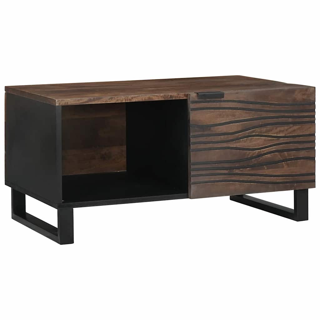 Coffee Table 80 x 50 x 40 cm - Solid Mango Wood & Engineered Wood