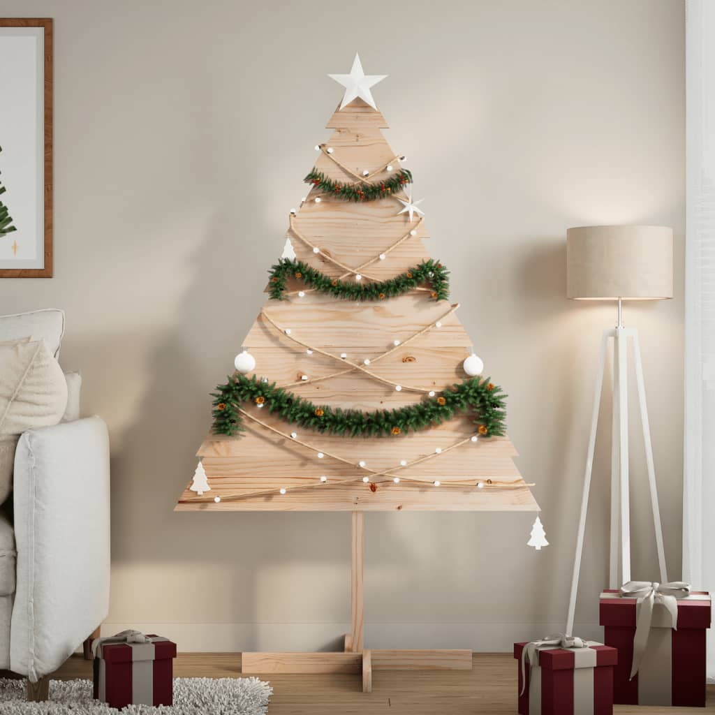 Lauxe Wooden Christmas Tree for Decoration 150cm Solid Wood