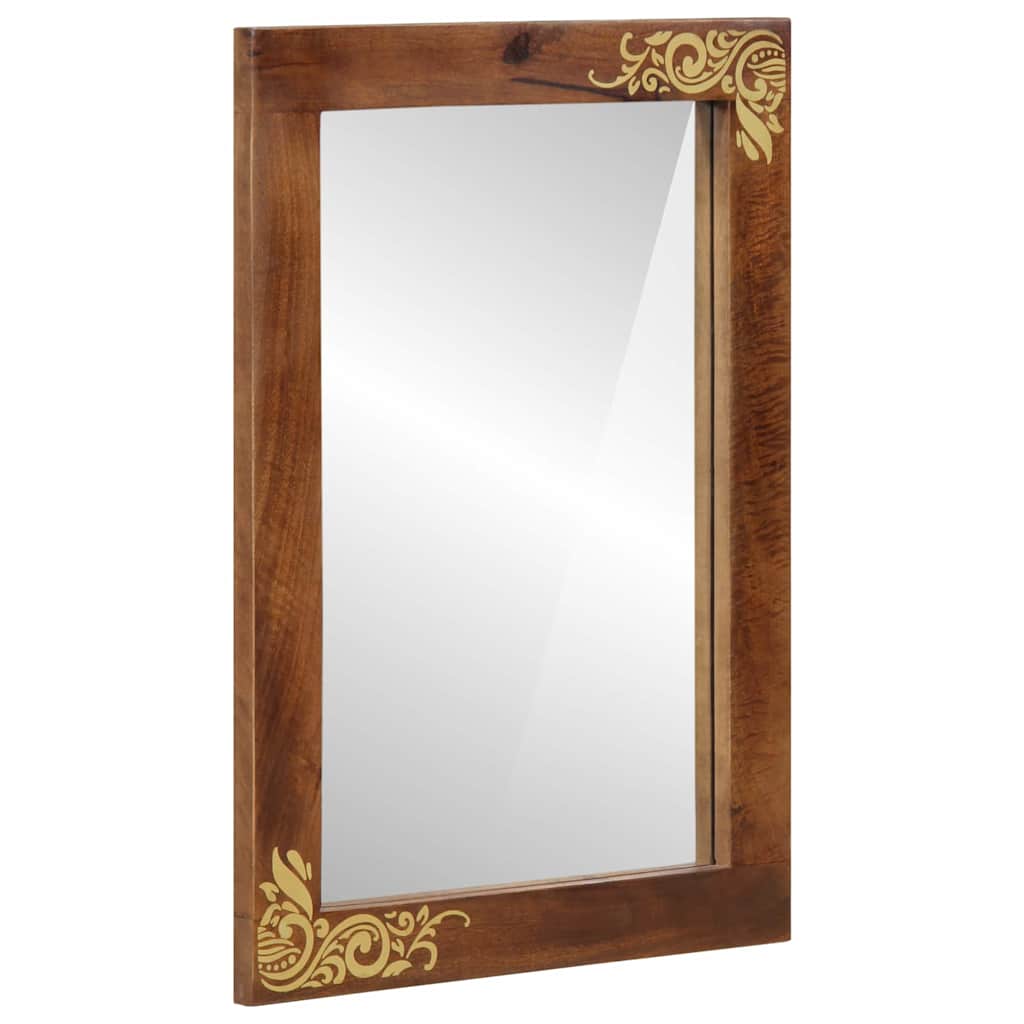 Bathroom Mirror 50x70x3 cm Solid Wood Mango
