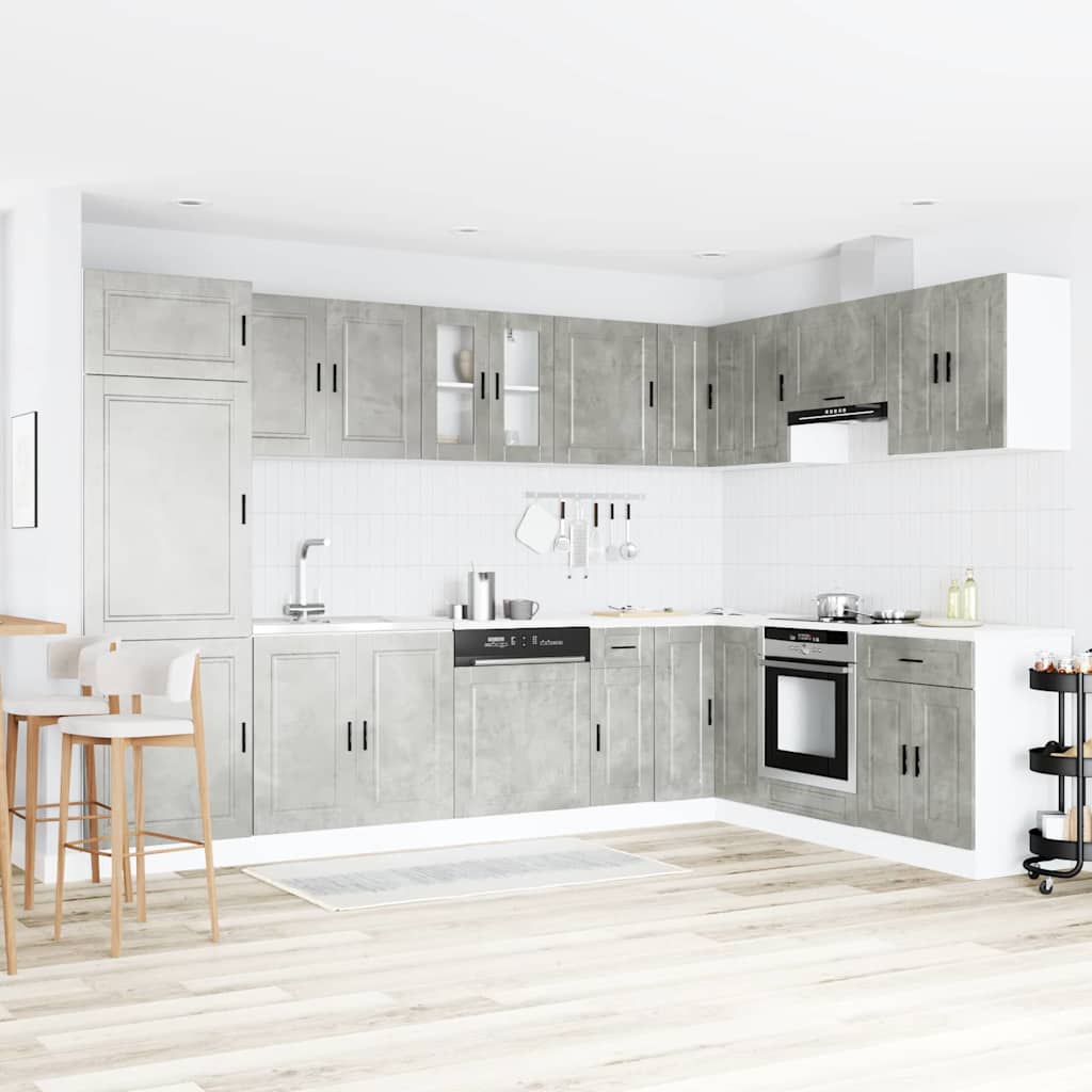 Sink Base Cabinet "Porto" with Sink Concrete Grey 80x46x84,5 cm Engineered Wood