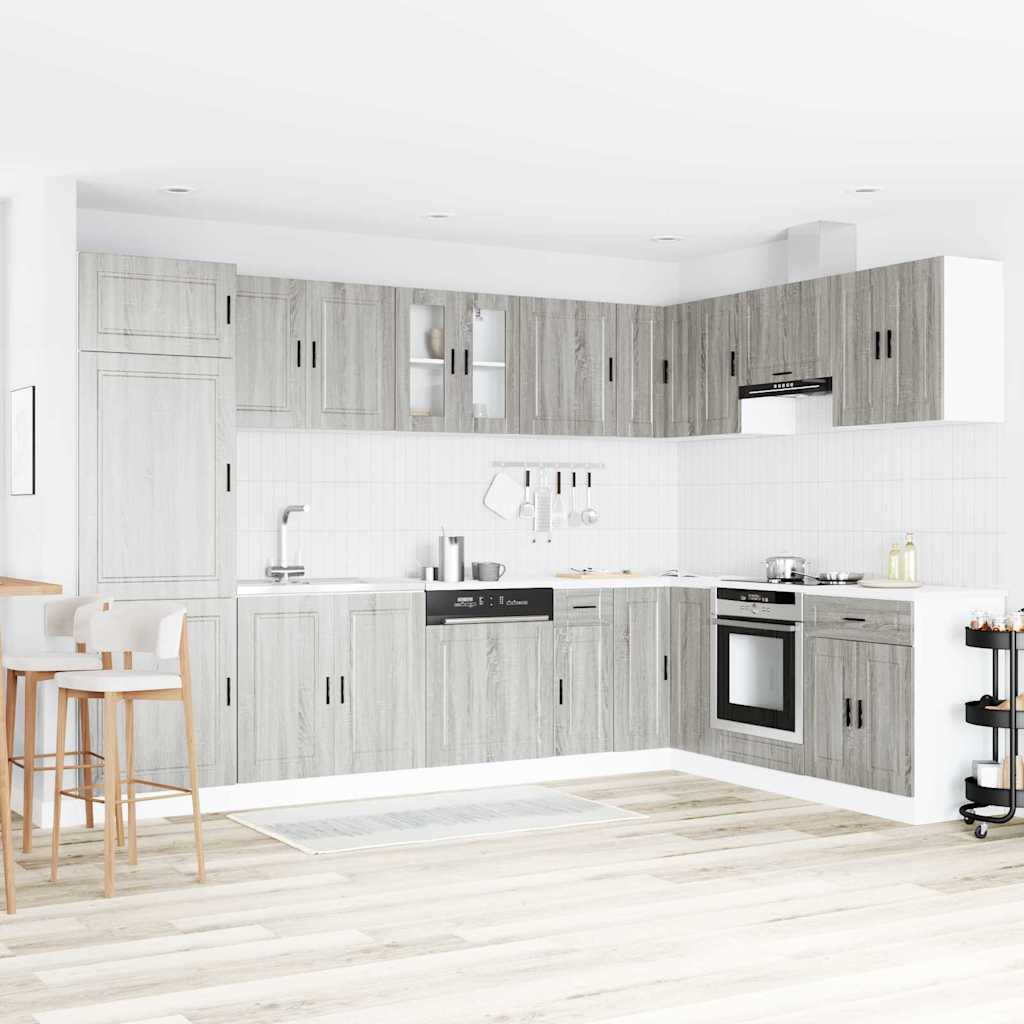Sink Base Cabinet "Porto" with Sink Grey Sonoma 80x46x84,5 cm Engineered Wood