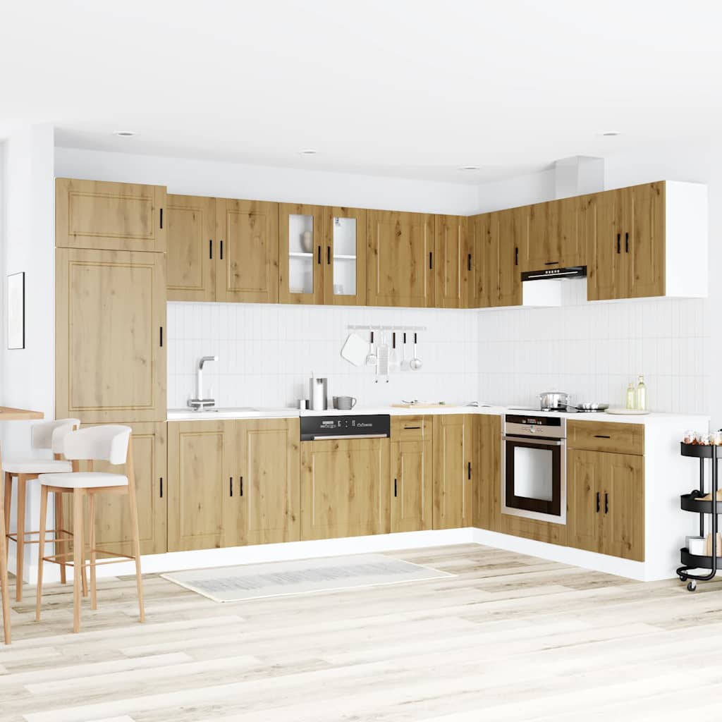 Sink Base Cabinet "Porto" with Sink Artisan Oak 80x46x84,5 cm Engineered Wood