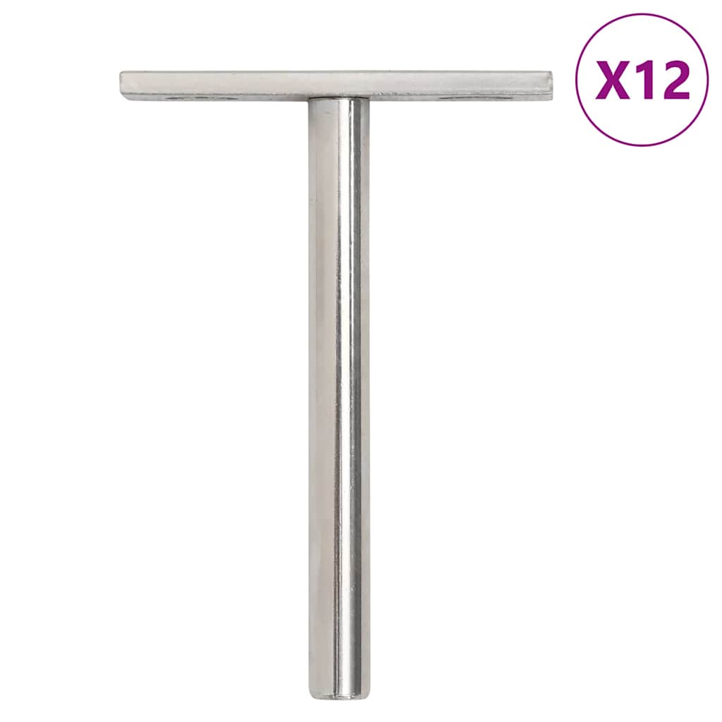 Floating Shelf Brackets 12pcs Invisible 10x100 mm Carbon Steel