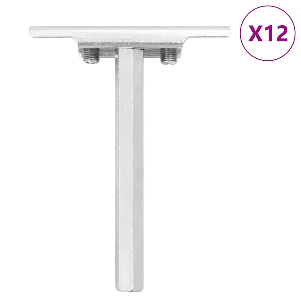 Floating Shelf Brackets 12pcs Invisible 12x100 mm Carbon Steel