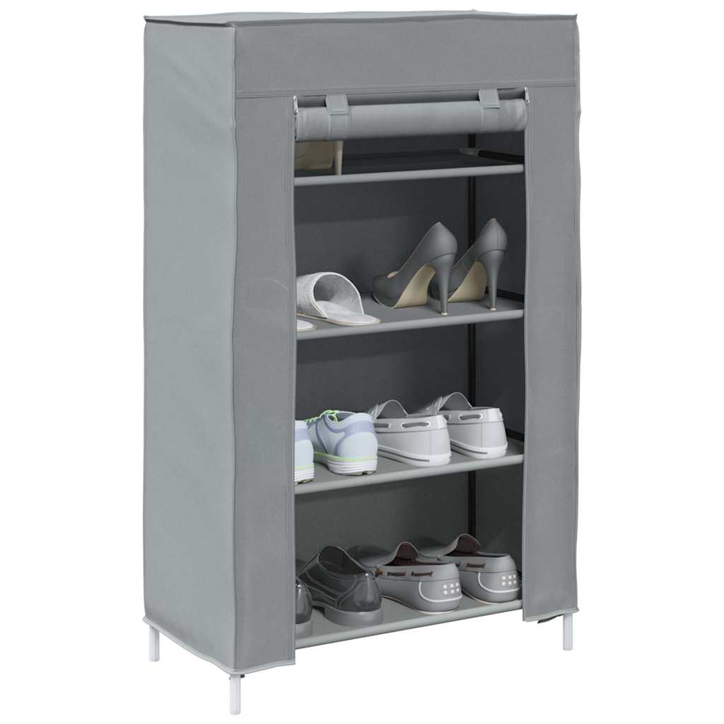 Medium Shoe Cabinet Grey Non-woven Fabric