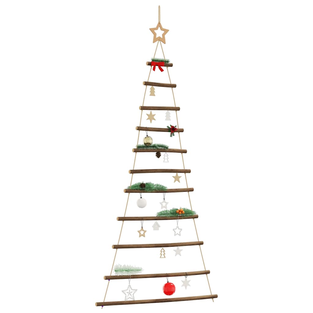 SNOLIX Hanging Christmas Tree with Top Star 74x150 cm Natural Branch