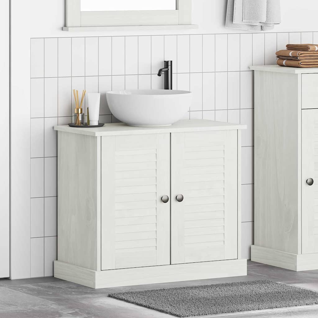 Sink Cabinet "VIGO" with Doors, 67.5x34x59 cm, made from solid pine wood.