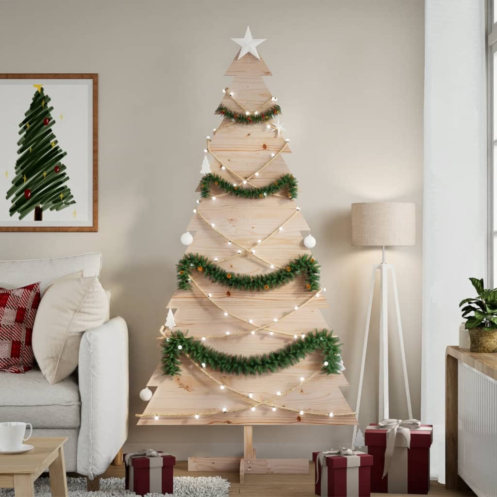 Elvan 180cm Solid Wood Pine Wooden Christmas Tree for Decoration