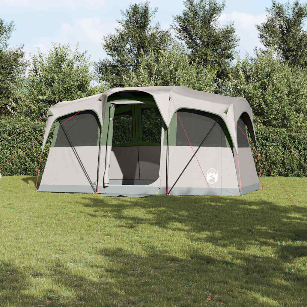 HERWOD Family Tent with Roof and Green 435x255x216 cm - White
