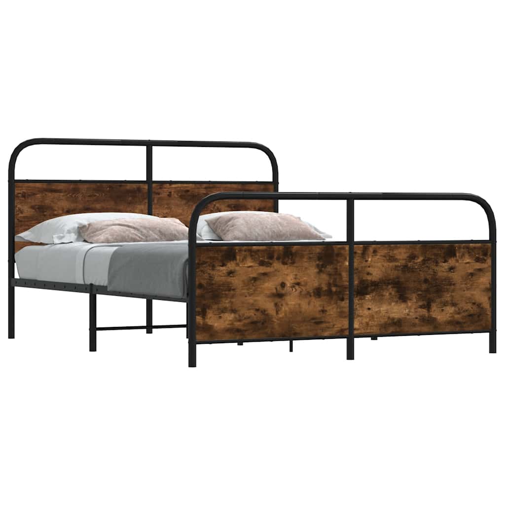 Metal Bedframe Smoked Oak 183x213cm