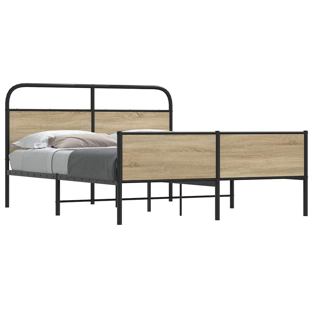Metal Bedframe Smoked Oak 180x200cm Super King