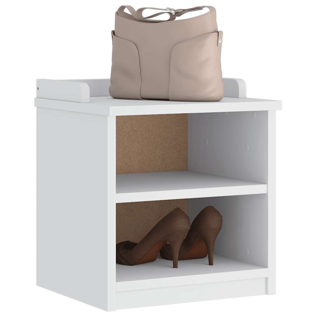 NOMAD Small Hallway Shoe Bench White