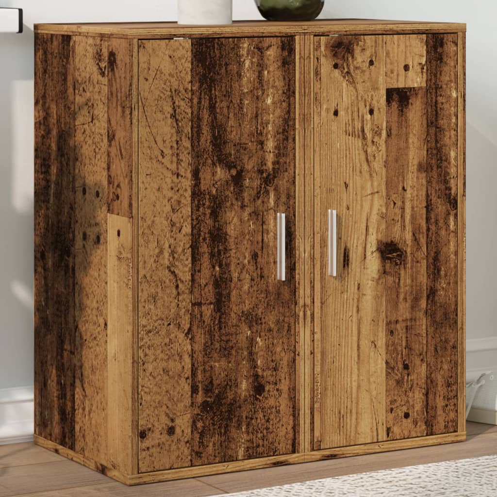 SUMMIT Small Shoe Cabinets 2 Pieces Old Wood
