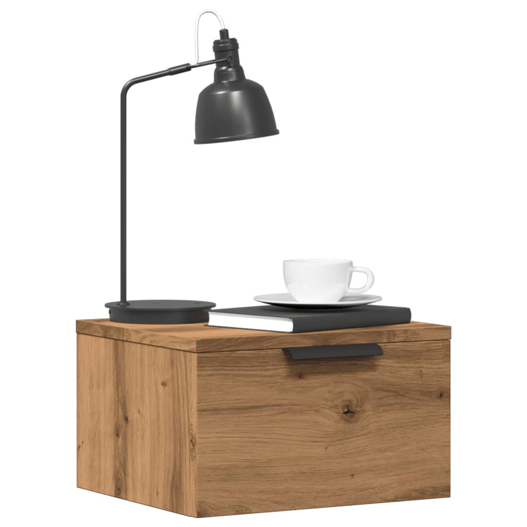 Wall-mounted Bedside Cabinets 2 Pieces Artisan Oak 34x30x20 cm