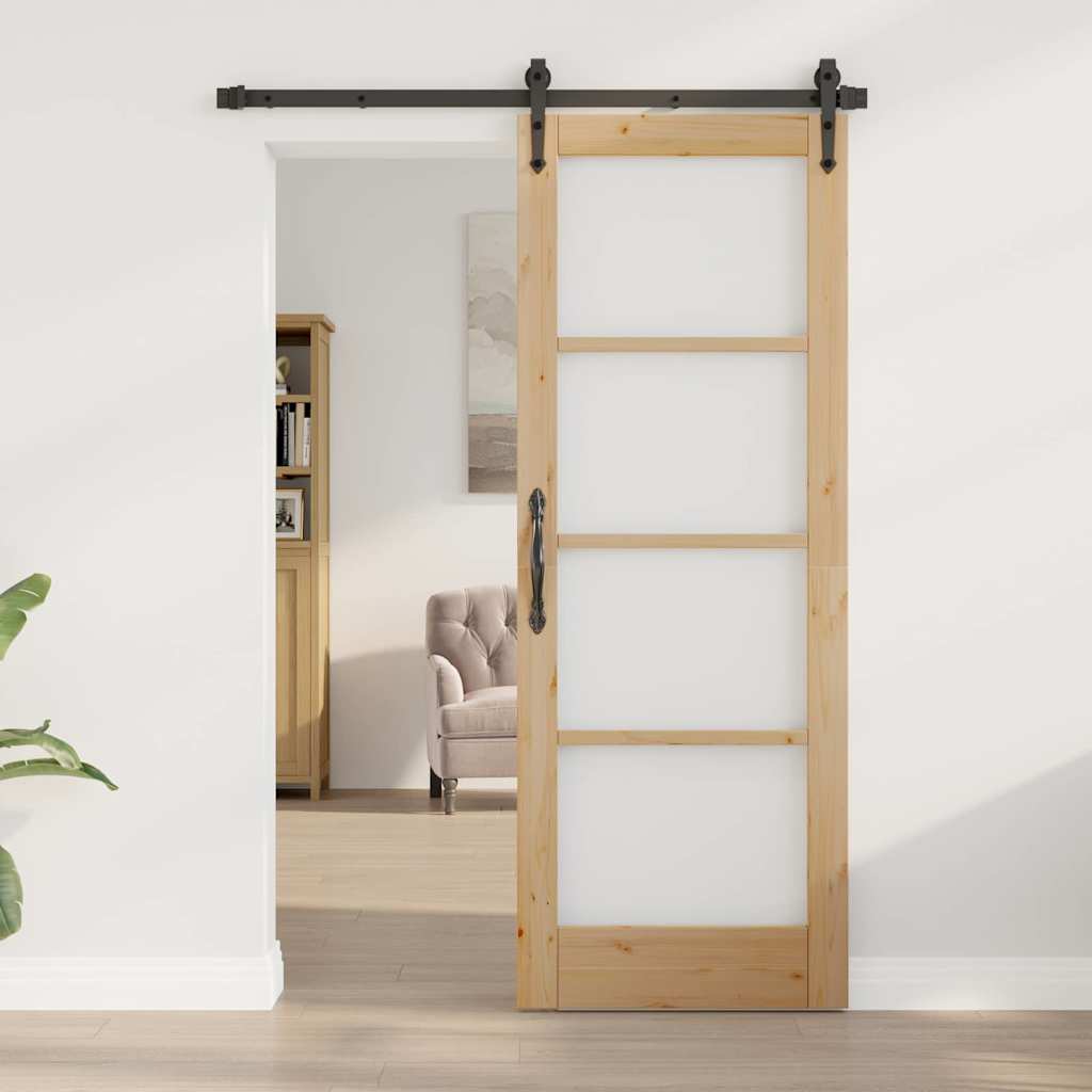 Interior Door with Glass "ORKDAL" 73,5x198,5x4 cm Solid Wood Pine