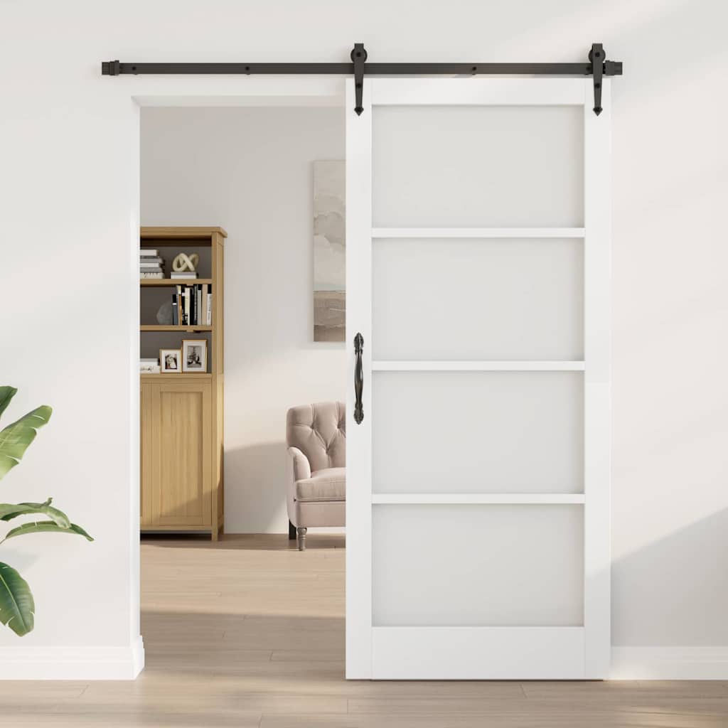 Interior Door with Glass "ORKDAL" White 93x211x4 cm