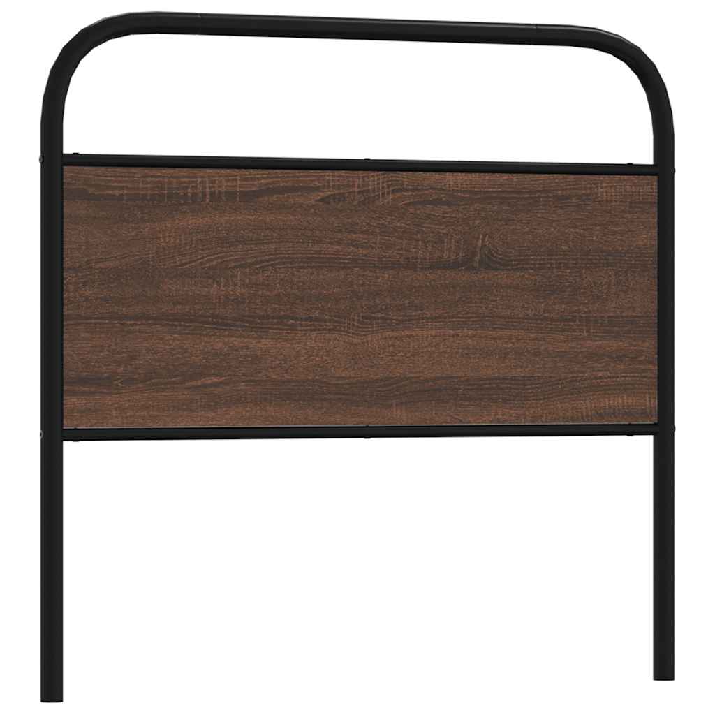 Headboard Brown Oak 100 cm Steel and Engineered Wood