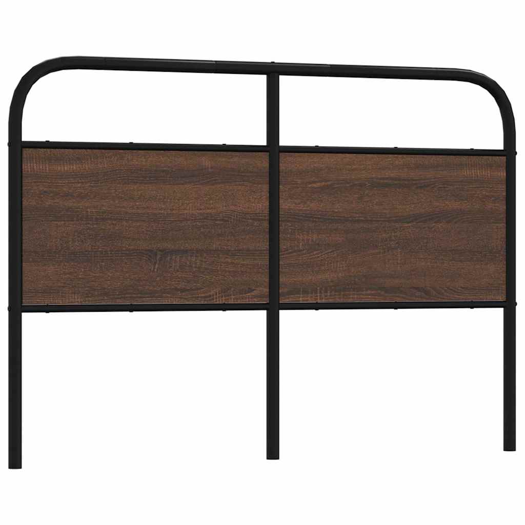 Headboard Brown Oak 140 cm Steel and Engineered Wood