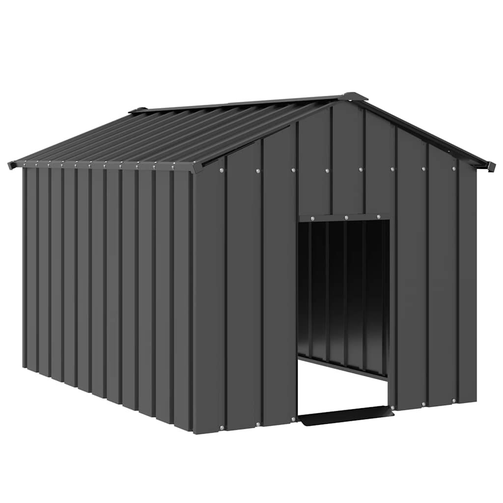 Dog House with Roof 113x153x101 cm Galvanised Steel