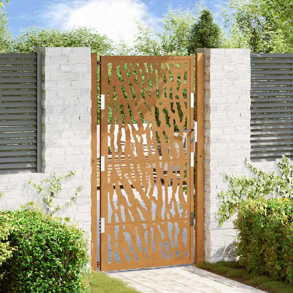 Garden Gate 105x180 cm Weathering Steel Trace Design