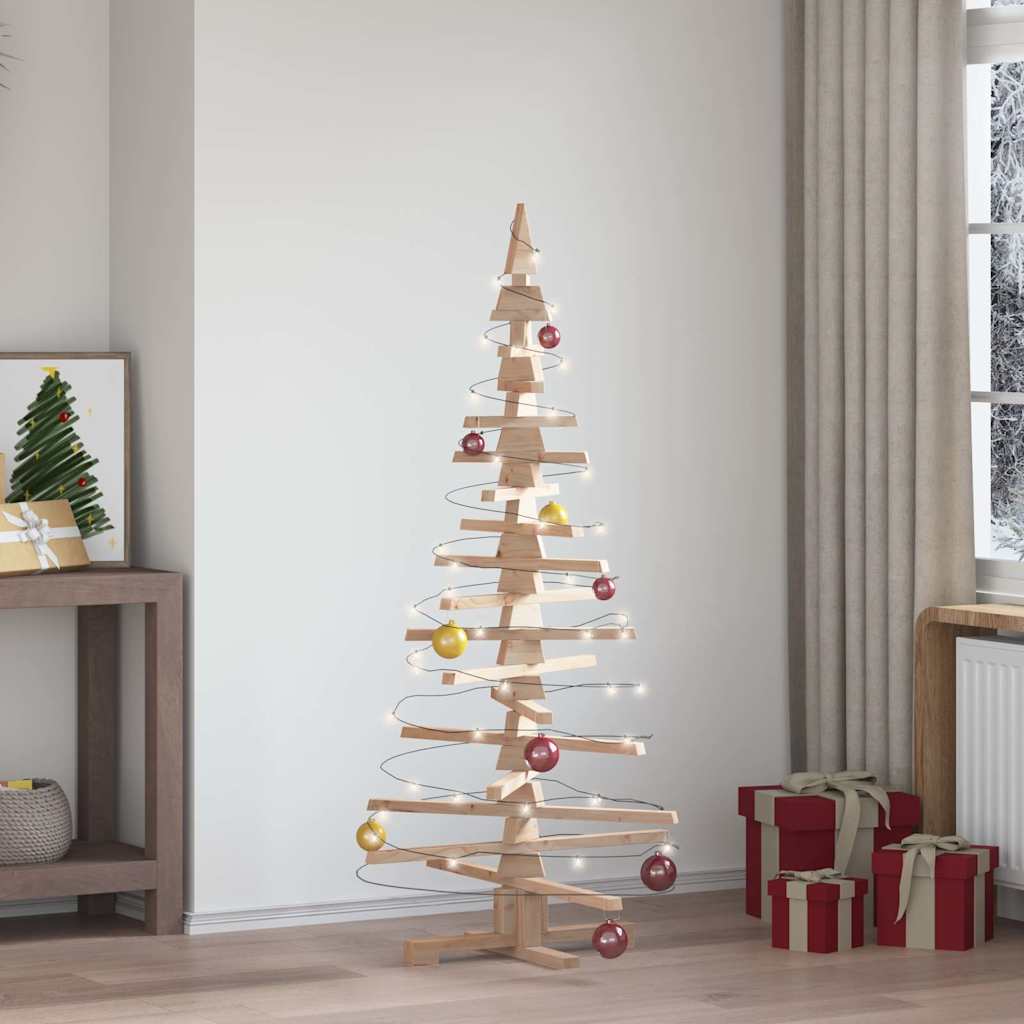TINOVA Wooden Christmas Tree for Decoration 150 cm Solid Wood Pine