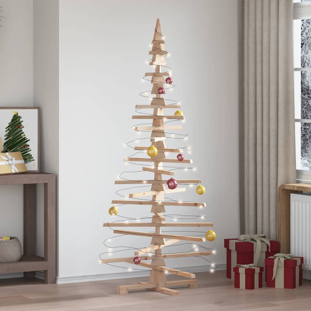 TINOVA Wooden Christmas Tree for Decoration 180 cm Solid Wood Pine