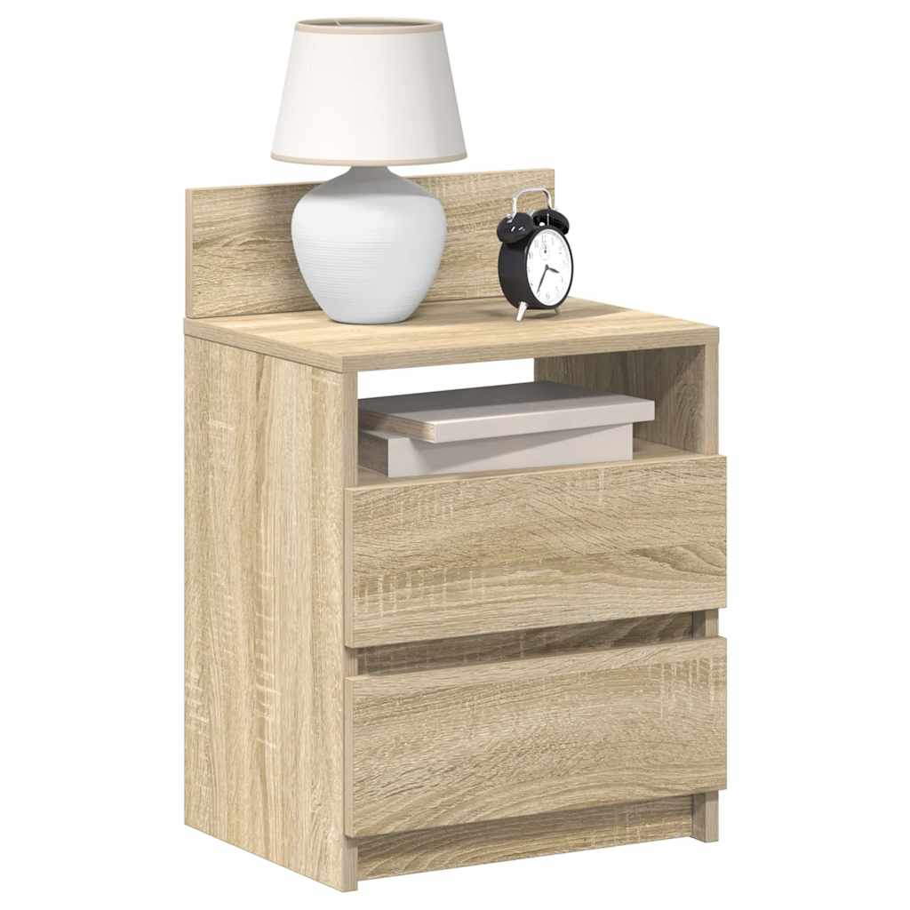 Bedside Cabinets 2 Pieces with 2 Drawers Sonoma Oak 40x33x60 cm