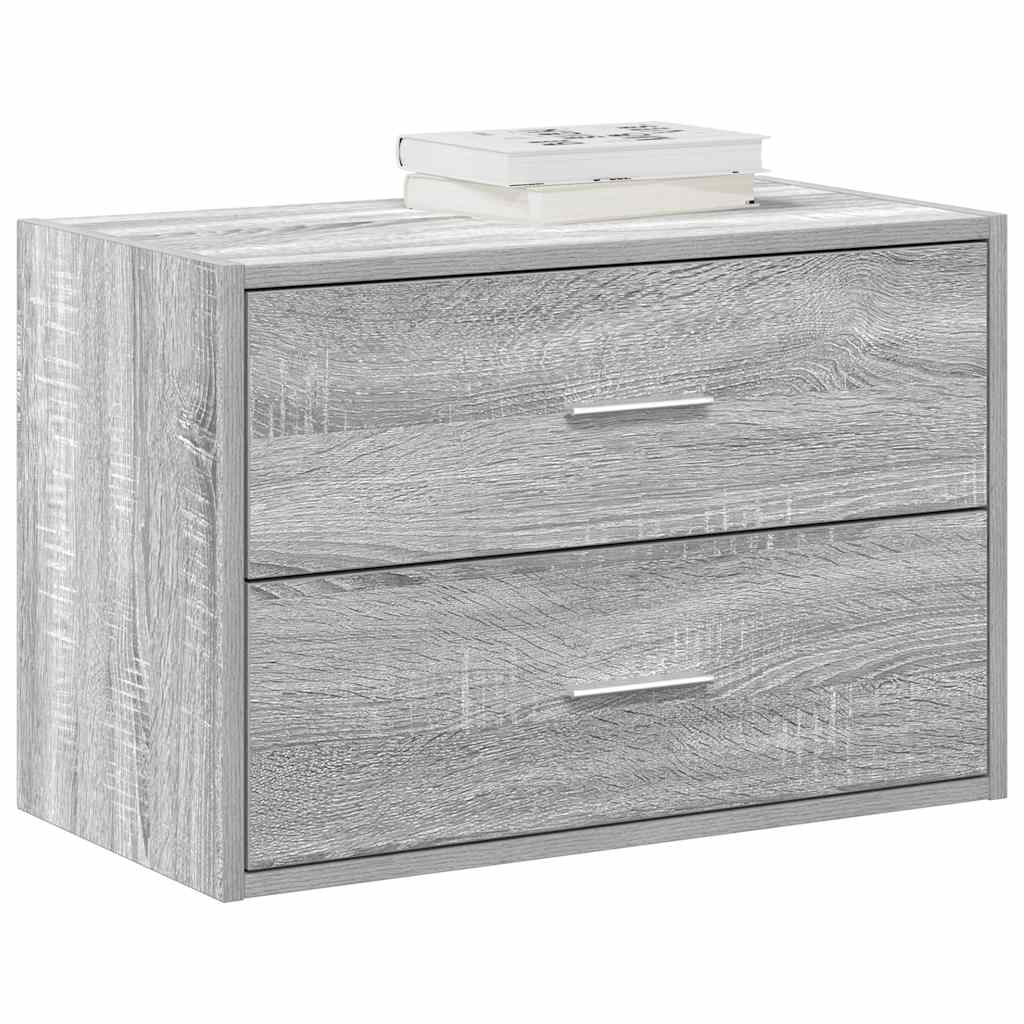 RIMA Grey Chest of Drawers - Small-sized, 2 Drawers