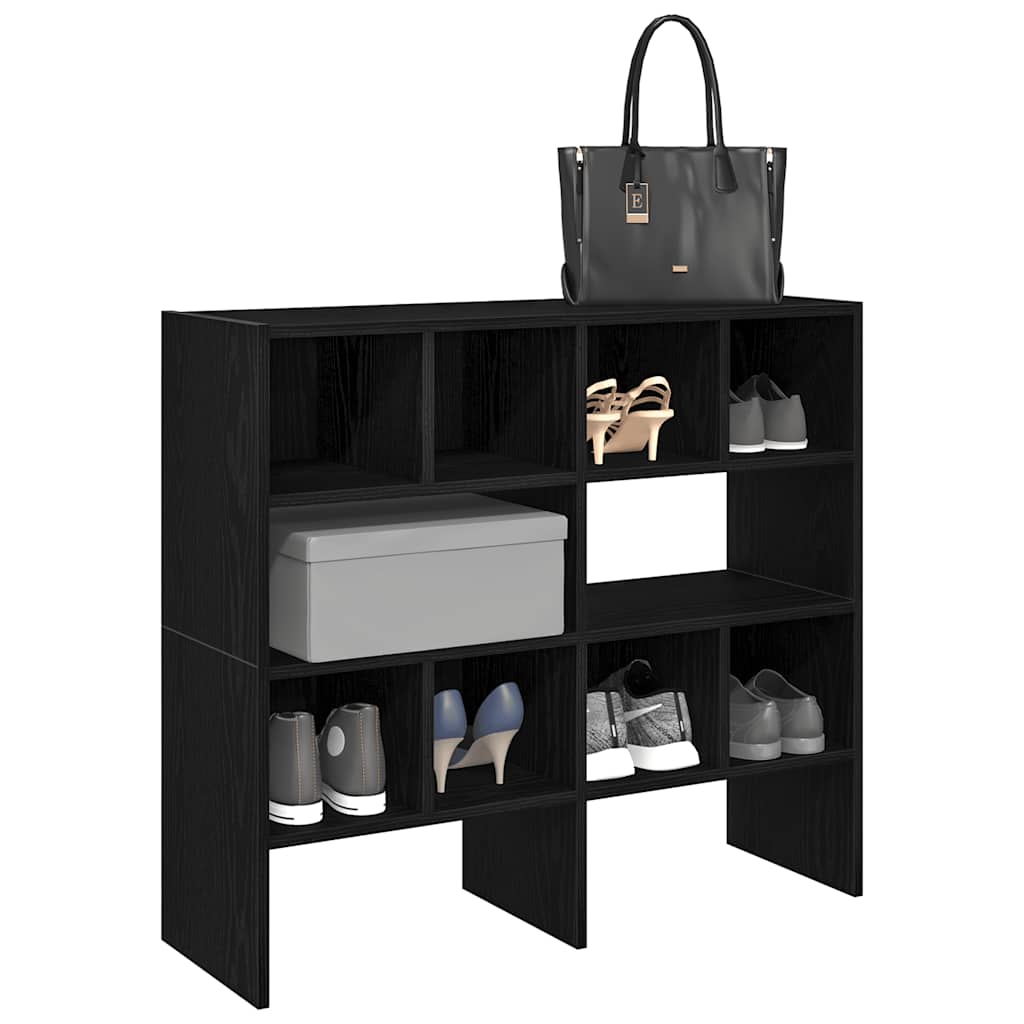 OMNI Medium Shoe Racks 2 Pieces Stackable Black Oak