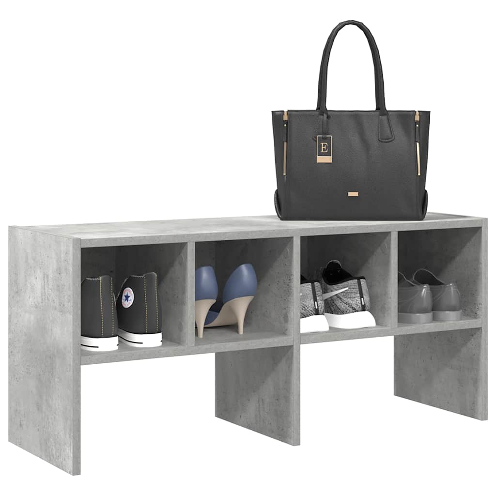 OMNI Medium Shoe Rack Stackable Concrete Grey