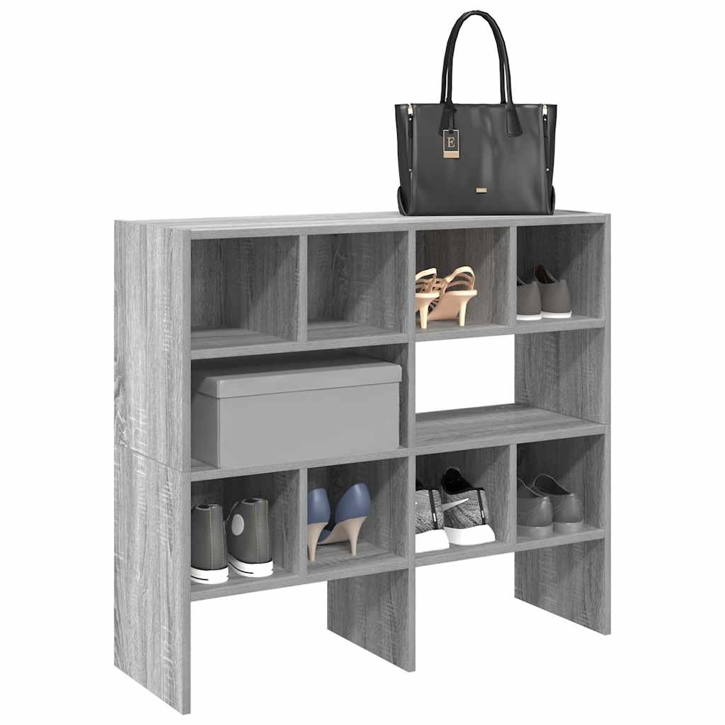 OMNI Medium Shoe Racks 2 Pieces Stackable Grey Sonoma